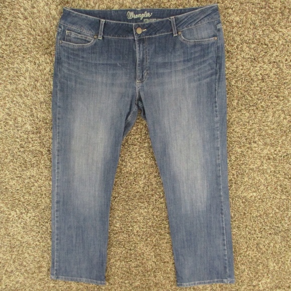 Wrangler Jeans‎ Women's 19 Dark Wash Retro Mae Straight Leg Stretch Denim - Picture 1 of 6